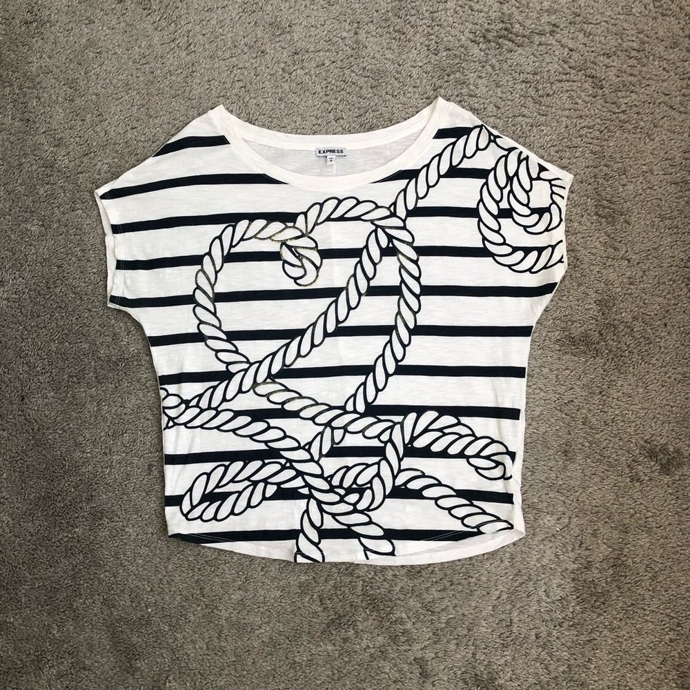 Express Nautical Heart Graphic Tee